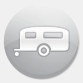 Camper-Anhänger Runder Aufkleber (Vorderseite)