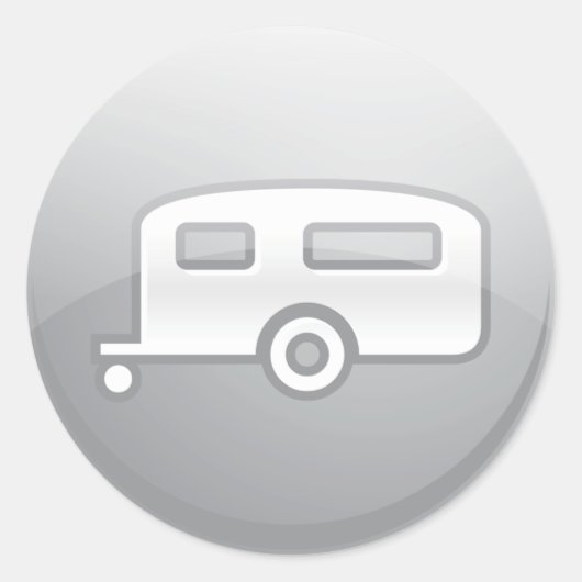 Camper-Anhänger Runder Aufkleber (Vorderseite)