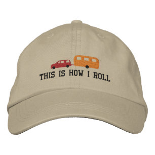 Camper-Anhänger und Auto So Roll ich Bestickte Baseballkappe