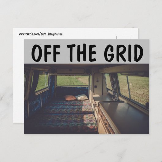 CAMPER-ANHÄNGER VON DEN GRID-POSTKARTEN POSTKARTE (Vorne/Hinten)