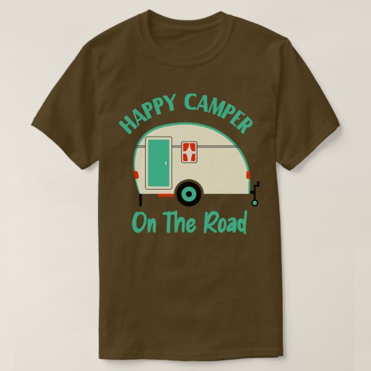 Camper auf dem Road Funny Camping T-Shirt (Design vorne)