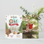 Camper Birthday Foto Einladung (Stehend Vorderseite)