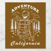 camper- California Weinetikett (Einzelnes Label)