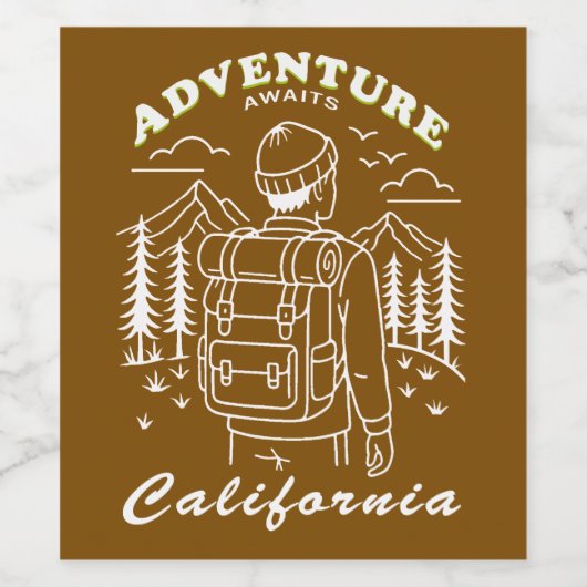 camper- California Weinetikett (Einzelnes Label)