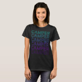 Camper Camp Retro Camping T-Shirt (Vorne ganz)
