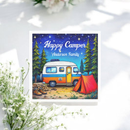Camper Campervan Blue Green Serviette