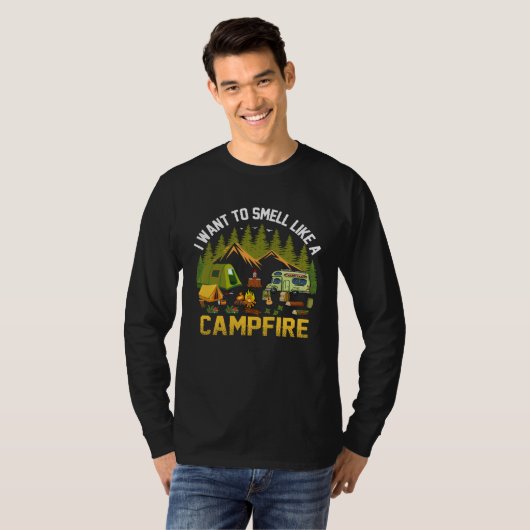 Camper Camping Campfire T-Shirt (Vorne ganz)