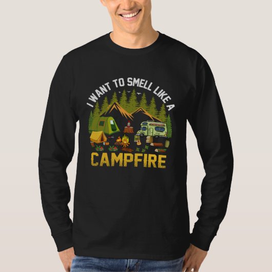 Camper Camping Campfire T-Shirt (Vorderseite)
