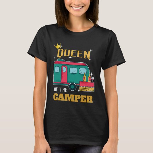 Camper  Camping Queen Themed Apparel T-Shirt (Vorderseite)