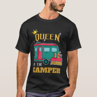Camper  Camping Queen Themed Apparel T-Shirt