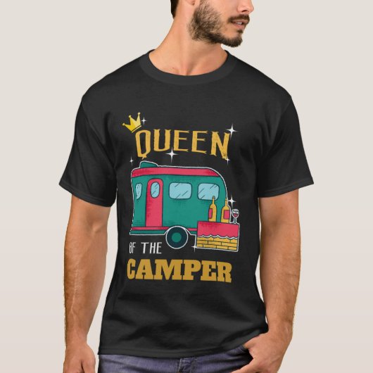 Camper  Camping Queen Themed Apparel T-Shirt (Vorderseite)