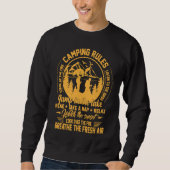 Camper  Camping Rules Orange Sweatshirt (Vorderseite)