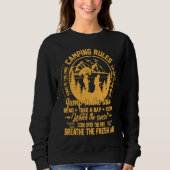 Camper  Camping Rules Orange Sweatshirt (Vorderseite)