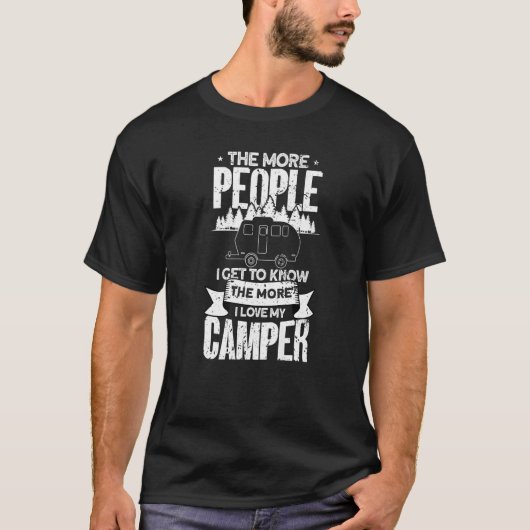 Camper Caravan Camping T-Shirt (Vorderseite)