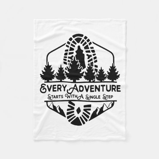 Camper Everyday Adventure Start With A Single Step Fleecedecke (Vorderseite)
