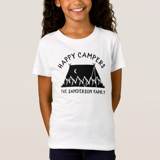Camper Ferienname Zelt Familienreise Camping T-Shirt (Vorderseite)