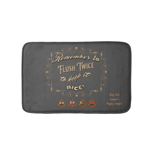 Camper Flush Zweimal Erinnerung Badematte (Vorderseite)