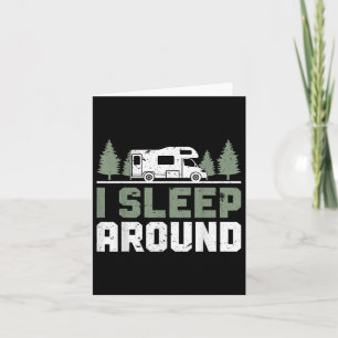 Camper Funny Camping I schlafen herum Karte