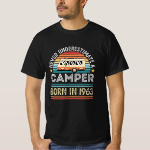 Camper geboren 1963 60. Geburtstag Camping Geschen T-Shirt