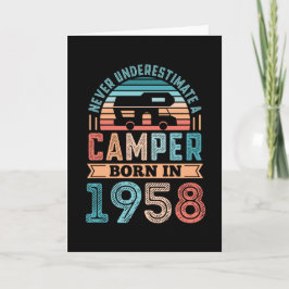 Camper geboren im Jahr 1958 70. Geburtstag Geschen Karte