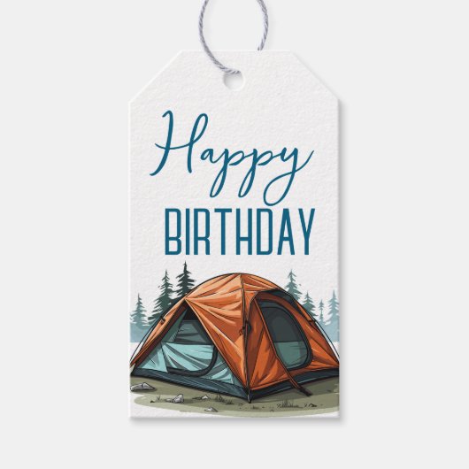 Camper Geburtstag Geschenkanhänger (Vorderseite)
