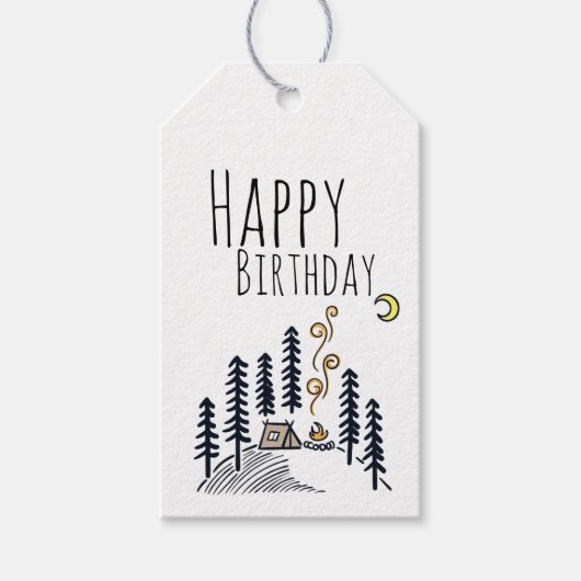 Camper Geburtstag Geschenkanhänger (Vorderseite)