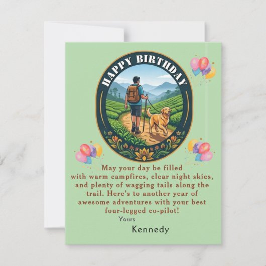 Camper Geburtstag Karte (Vorderseite)