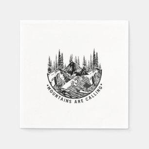 Camper-Geschenk Gebirge rufen Geburtstag an Serviette