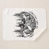 Camper-Geschenk | Gebirge rufen Geburtstag an Sherpadecke (Vorderseite (Horizontal))