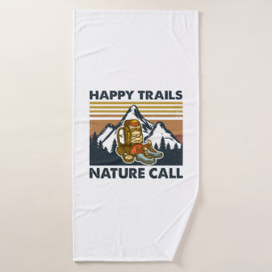 Camper-Geschenk Happy Trails Nature Call Birthda Badehandtuch
