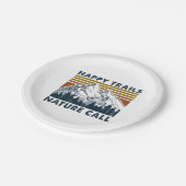 Camper-Geschenk | Happy Trails Nature Call Birthda Pappteller (Schrägansicht)