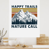 Camper-Geschenk | Happy Trails Nature Call Birthda Poster (Küche)