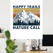 Camper-Geschenk | Happy Trails Nature Call Birthda Poster (Heimbüro)