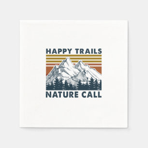 Camper-Geschenk Happy Trails Nature Call Birthda Serviette