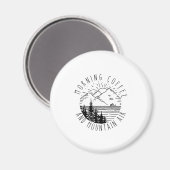 Camper-Geschenk | Morgenkaffee und Bergluft Weihna Magnet (Vorderseite/Rückseite)