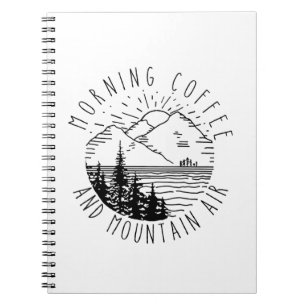 Camper-Geschenk Morgenkaffee und Bergluft Weihna Notizblock