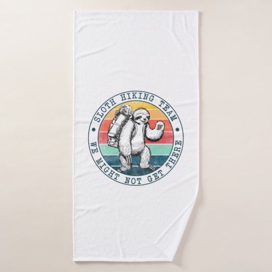 Camper-Geschenk | Sloth Wanderteam Geburtstag Badehandtuch (Badehandtuch)