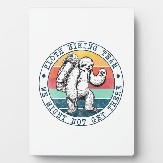 Camper-Geschenk | Sloth Wanderteam Geburtstag Fotoplatte (Vorderseite)