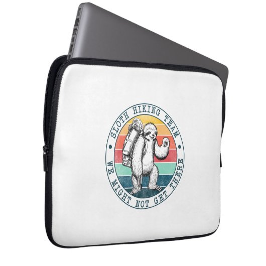 Camper-Geschenk | Sloth Wanderteam Geburtstag Laptopschutzhülle (Vorne Rechts)