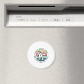 Camper-Geschenk | Sloth Wanderteam Geburtstag Magnet (In Situ (Geschirrspüler))