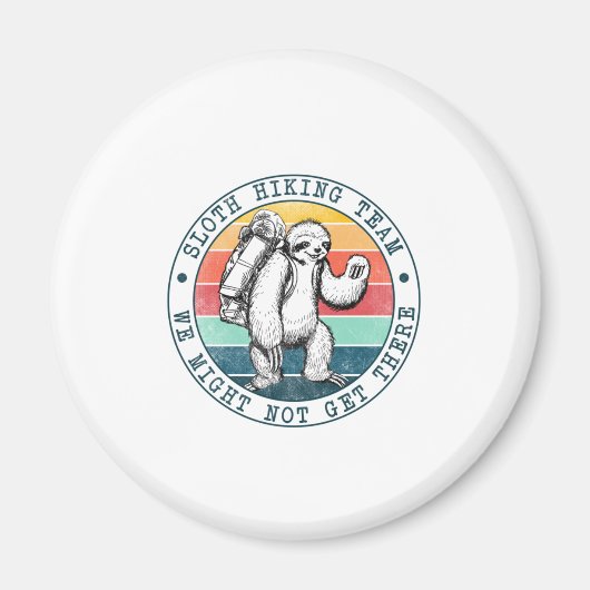 Camper-Geschenk | Sloth Wanderteam Geburtstag Magnet (Vorne)