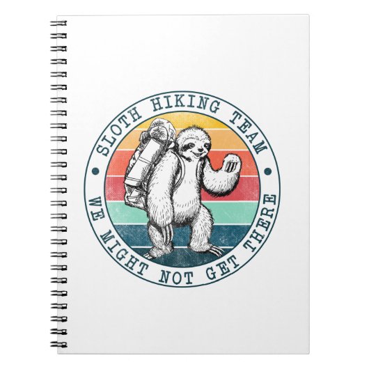 Camper-Geschenk | Sloth Wanderteam Geburtstag Notizblock (Vorderseite)