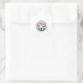 Camper-Geschenk | Sloth Wanderteam Geburtstag Quadratischer Aufkleber (Tasche)