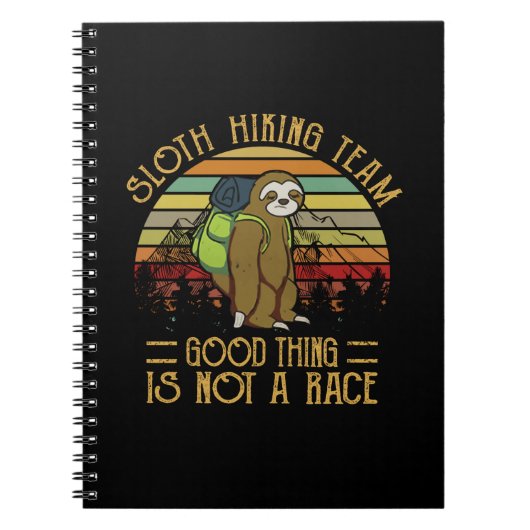 Camper-Geschenk | Sloth Wanderteam Gute Dinge Weih Notizblock (Vorderseite)