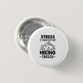 Camper-Geschenk | Stress entsteht, wenn nicht genu Button (Vorne & Hinten)