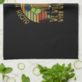 Camper-Geschenk | Vintages Sloth Wanderteam Geburt Geschirrtuch (Gefaltet)