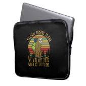 Camper-Geschenk | Vintages Sloth Wanderteam Geburt Laptopschutzhülle (Vorderseite Links)
