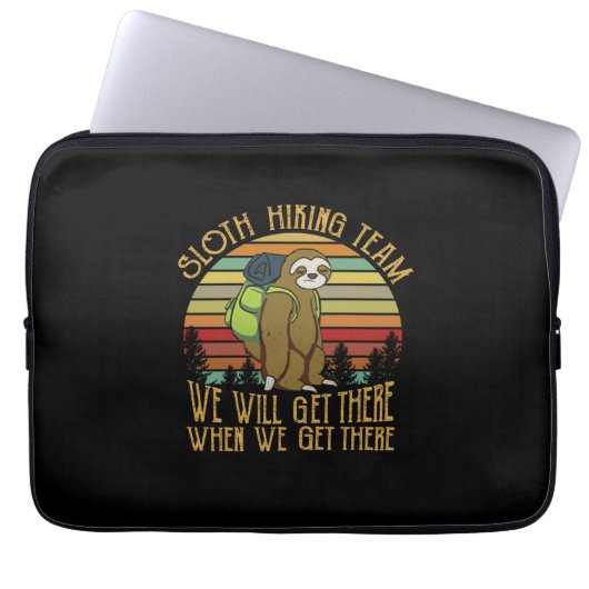 Camper-Geschenk | Vintages Sloth Wanderteam Geburt Laptopschutzhülle (Vorderseite)
