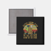 Camper-Geschenk | Vintages Sloth Wanderteam Geburt Magnet (Vorderseite/Rückseite)