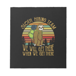 Camper-Geschenk   Vintages Sloth Wanderteam Geburt Notizblock
